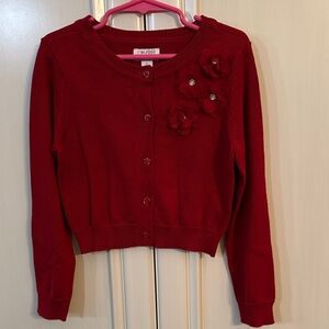 NWOT The Children's Place Red Cardigan, little girls 5/6 size